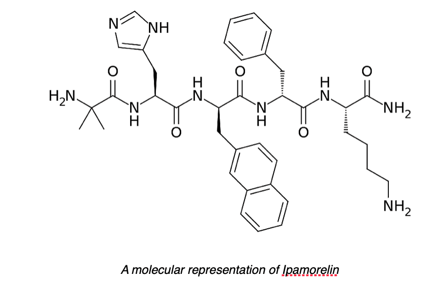 A molecular representation of Ipamorelin