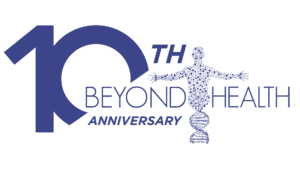 Image of Beyond Health 10th Year Anniversary Logo in Blue